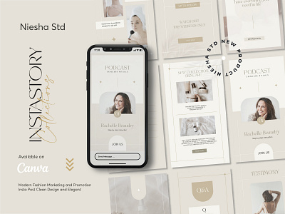 Minimalist Beauty Skincare Instastory branding brown canva cream creative design elegant fashion feminim gold illustration inspire instagram instagram template layout minimalist modern orange preview template