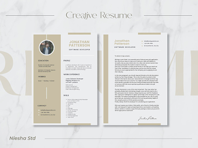 Soft Dev Resume Canva Template branding canva design elegant fashion instagram layout minimalist modern resume template