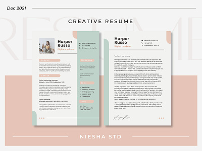 Digital Marketer Resume Canva Template