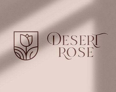 DESERT ROSE bestlogo brandidentity branding cosmeticlogo creativelogo design entrepreneur fashion freelancer graphic design logo logodesigner logomockup newbusiness startup