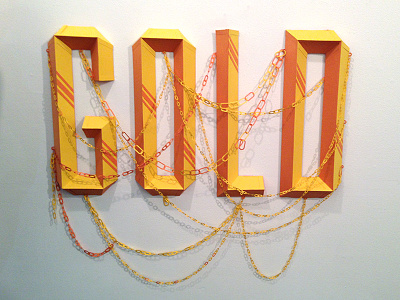 Gold gold laser paper sculpture vector