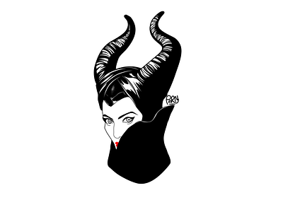 Maleficent mistress of evil art draw drawing fan art icon illustration vector