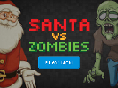 Santa Vs Zombies 8 bit 8bit christmas festive game santa santa claus xmas zombie