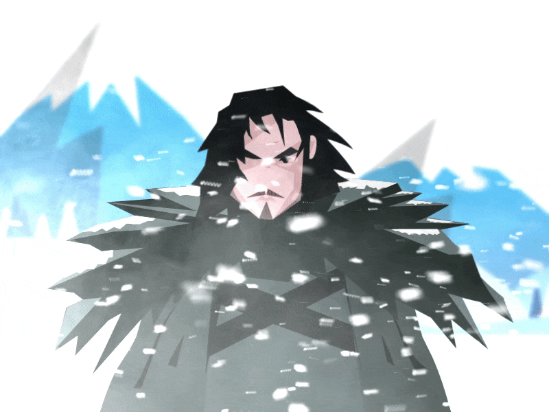 You Know Nothing Jon Snow animation character game of thrones got hbo illustration jon snow portrait snow stark tv