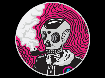 Skull Smoke Illustration