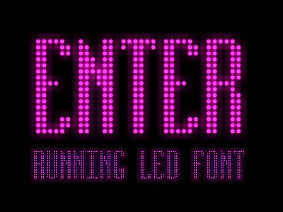 RUNNING LED Font Display