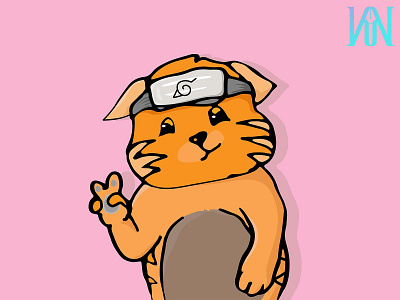 Ninja Cat anime cartoon design digital graphic design illustration naruto ninja popular vector