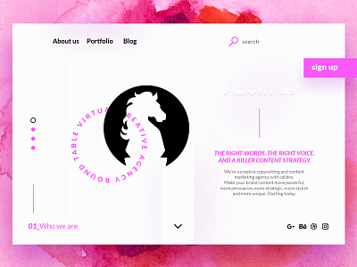 Creative Agency (Home page) agency portfolio psd template ui webdesign