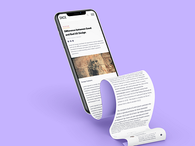 Dice Blog Design adobexd blog design photoshop ui ux