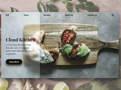 UI Header Design adobexd animation app prototype cloud design food graphic design header japan kitchen landing page ui
