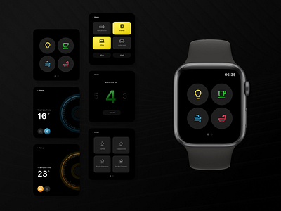 Home Automation Smart Watch app apple apple watch design entelect illustration interface ios smart watch ui ui challenge ux