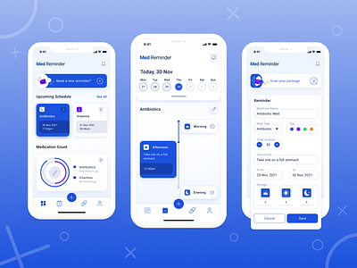 Med Reminder app apple dashboard design entelect illustration ios medical medication medicine mobile qr code reminder schedule ui ui challenge ux