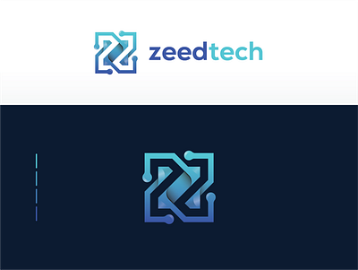 zeedtech | Logo Gradient branding design gradient graphic design letter z logo technology