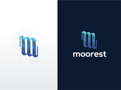 Moorest | Gradient Logo branding design gradient graphic design letter letter m logo monogram