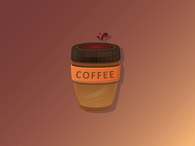 Coffee Flat Illustration baverage branding coffee design food gradient illustration