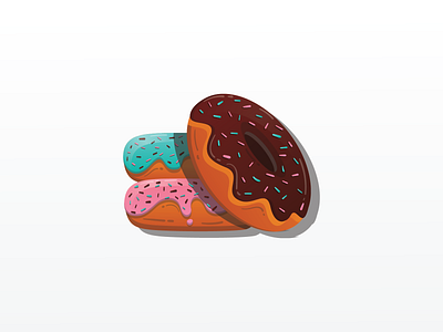 Donuts Illustration baverage branding design donuts food gradient graphic design illustration