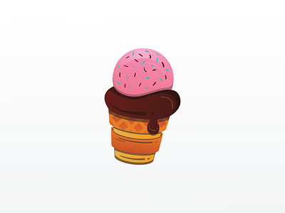 Ice Cream Illustration baverage branding design food gradient graphic design ice cream illustration