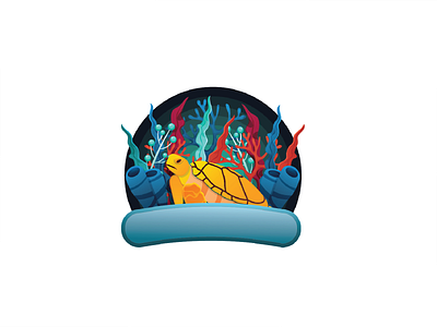 Sea Emblem Flat Illustration