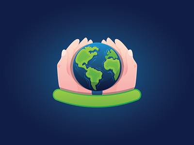 Earth Day Flat Illustration branding design earth flat illustration gradient graphic design illustration nature