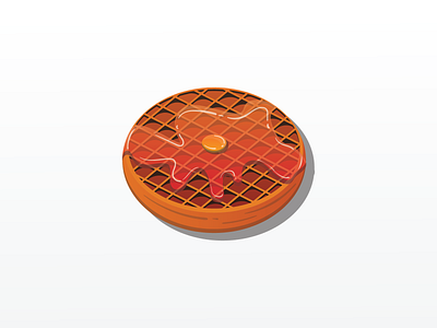 Waffle Flat Illustration