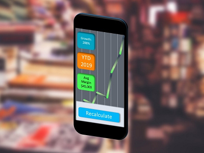 GrowthTracker graph growth math mobile percentage tracker ui018