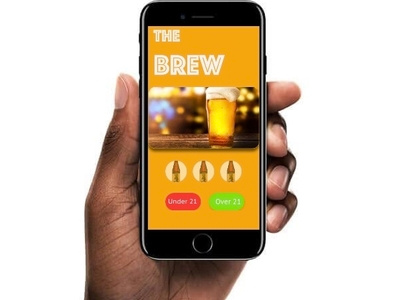 The Brew Ui App app application brew buttons concept login mobile ui