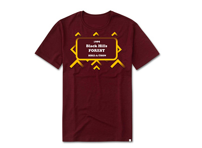 Black Hill Forest Hike-A-Thon T-Shirt 1999 mockup rebound shirt shirtdesign