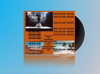 Record Cover - Bob Dylan Desire - 1976 branding brutalism community daily design illustration lifeofpablo rebound record reimagined typography