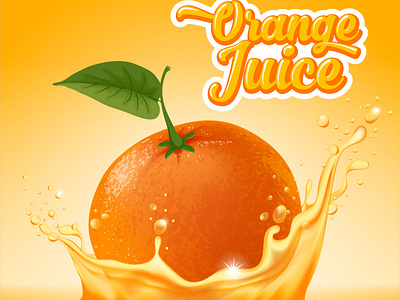 Orange juice ad poster