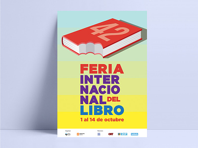 Book fair poster design afiche book design editorial fair feria graphic design illustration libro poster vector