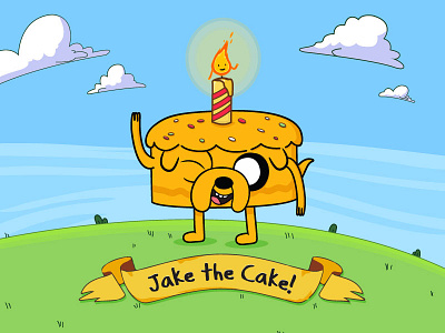 Jake The Cake adventure time birthday cake cartoon network etsy invitation jake the cake jake the dog