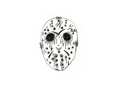 friday the 13th jason mask drawing