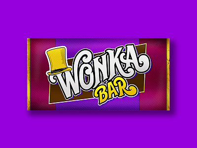 Wonka Bar!! candy chocolate chocolate bar dribbbleweeklywarmup illustrator package design packaging rebound weekly challenge weekly warm up willy wonka wonka