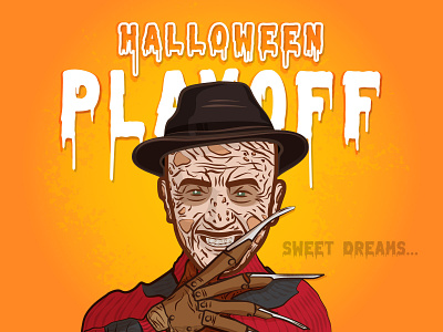 Freddy Krueger contest costume freddy krueger halloween horror movie nightmare nightmare on elm street playoff rebound scary sticker mule stickers