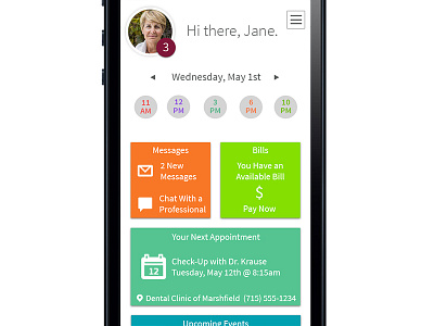 Patient Portal Mobile App app clean mobile patient portal source sans pro