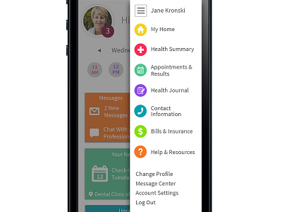 Patient Portal Mobile App app clean mobile patient portal source sans pro