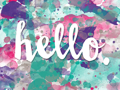 hello. wanderlust font watercolor