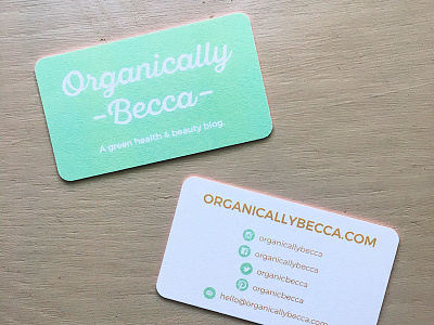 Organically Becca Business Card business card