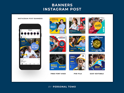 Instagram Post Banners banners best seller branding bussines clean design graphic design instagram modern post social media trending ui