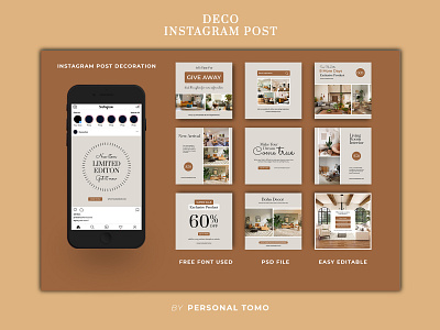 Instagram Post Deco branding decoration design graphic design instagram modern social media style trending ui