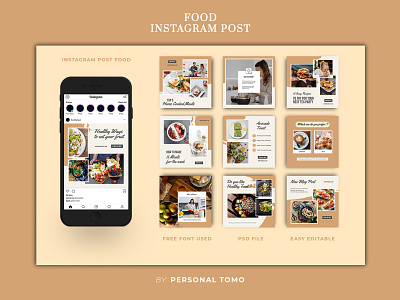 Instagram Post Food branding design food graphic design healthy instagram logo modern post social media ui vector