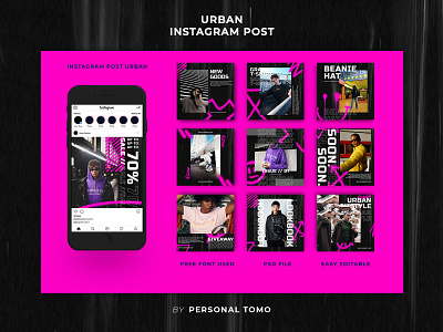 Instagram Post Urban Fashion branding design fashion graphic design instagram modern post social media street style urban