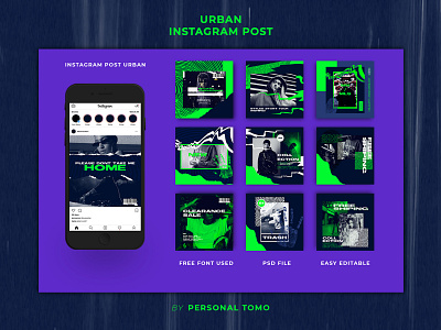 Instagram Post Urban branding design graphic design illustration instagram logo post social media vector