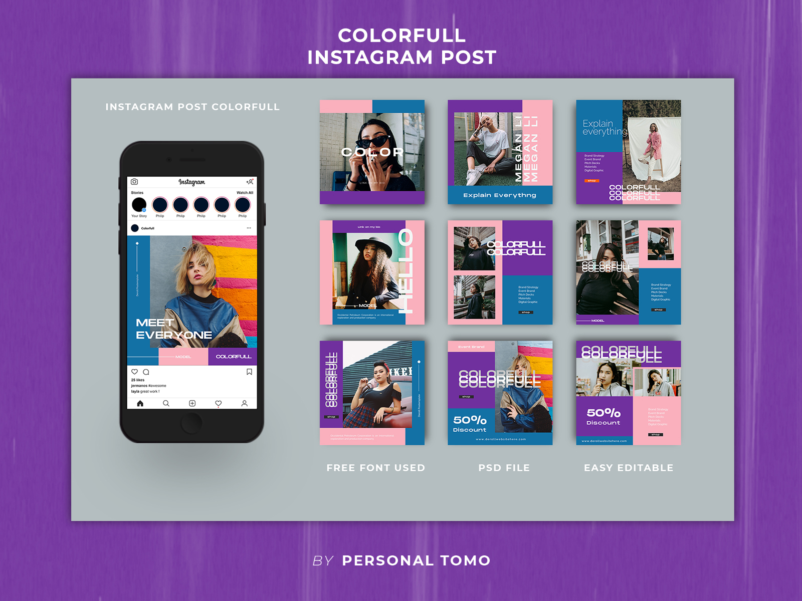 Instagram Posr Colorfull by Personaltomo on Dribbble