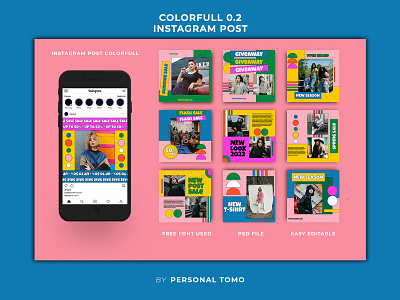 Instagram Post Colorfull 0.2 branding colorfull design graphic design illustration instagram modern post social media ui