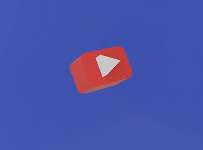 Youtube 3d illustration logo