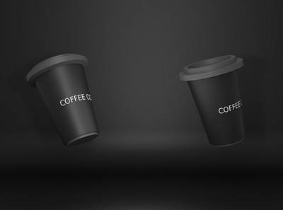 Disposable Cups 3d branding illustration