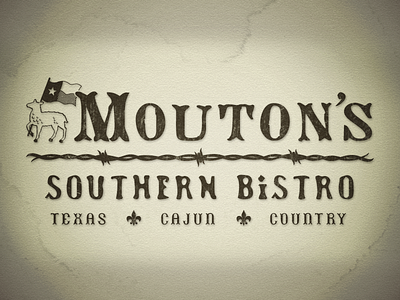 Mouton's Restaurant Logo design illustrator logo restaurant