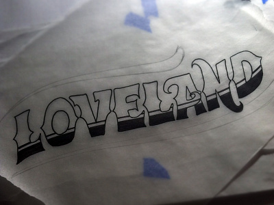 Loveland Logo lettering logo type typography
