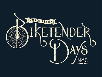Handlettered Biketender Lockup design graphic design hand lettering lettering type typography